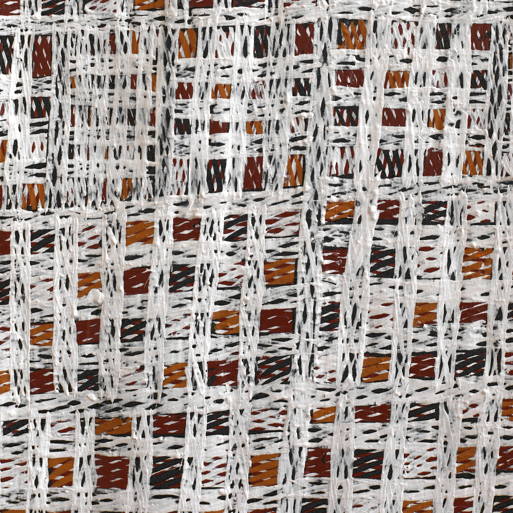 Aboriginal Art by Yimula Munuŋgurr, Djapu Design, 95x28cm Bark - ART ARK®
