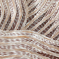 Aboriginal Artwork by Yinimala Gumana, Baraltja ga Garrapara, 152x54cm Bark