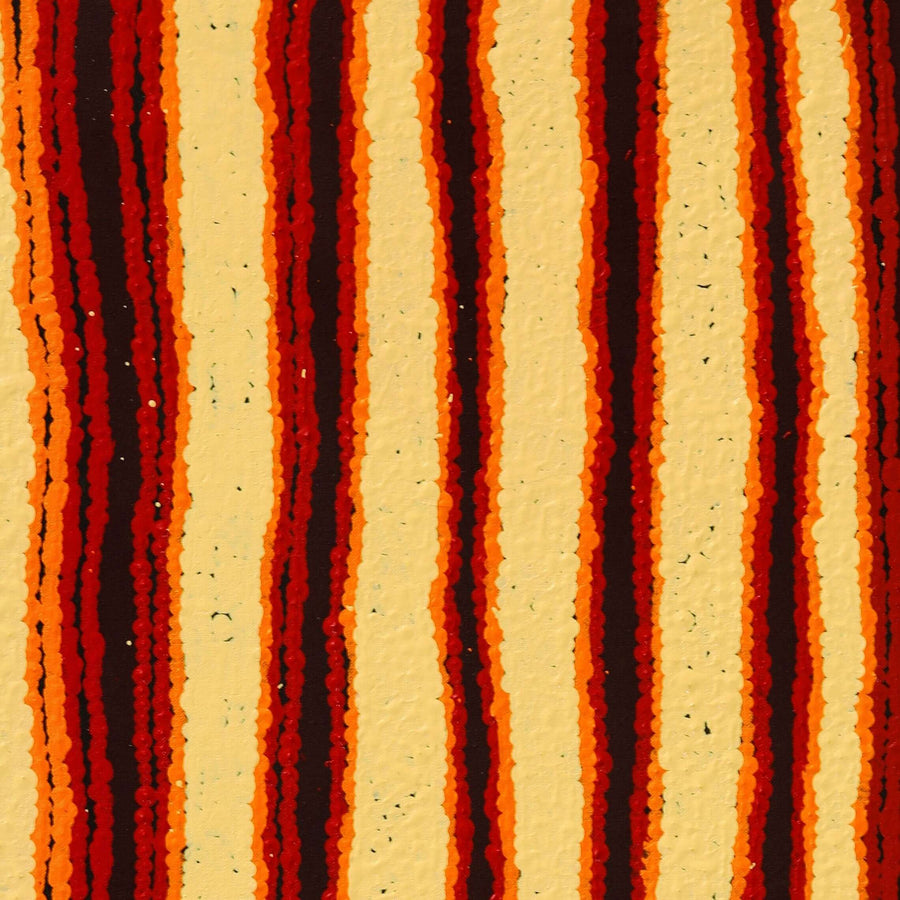 Aboriginal Artwork by Adrianna Nangala Egan, Yarla Jukurrpa (Bush Potato Dreaming) - Cockatoo Creek, 91x46cm