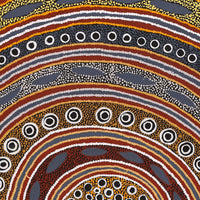 Aboriginal Artwork by Agnes Nampijinpa Fry, Pamapardu Jukurrpa (Flying Ant Dreaming) - Warntu, 107x61cm
