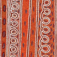 Aboriginal Artwork by Agnes Nampijinpa Fry, Pamapardu Jukurrpa (Flying Ant Dreaming) - Warntu, 122x46cm
