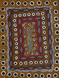 Aboriginal Artwork by Agnes Nampijinpa Fry, Pamapardu Jukurrpa (Flying Ant Dreaming) - Warntu, 61x46cm