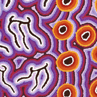 Aboriginal Artwork by Amanda Nakamarra Curtis, Majardi Jukurrpa - Mina Mina, 76x46cm