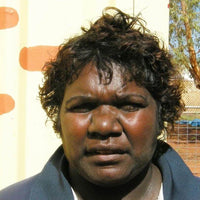 Aboriginal Artwork by Amanda Nakamarra Curtis, Majardi Jukurrpa - Mina Mina, 76x46cm