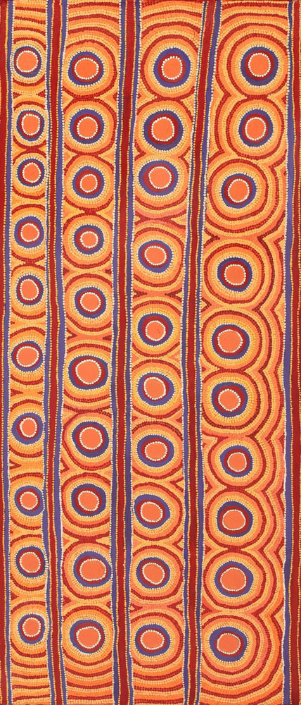 Aboriginal Artwork by Anmanari Nolan, Mulpu - Bush Mushroom, 180x77cm