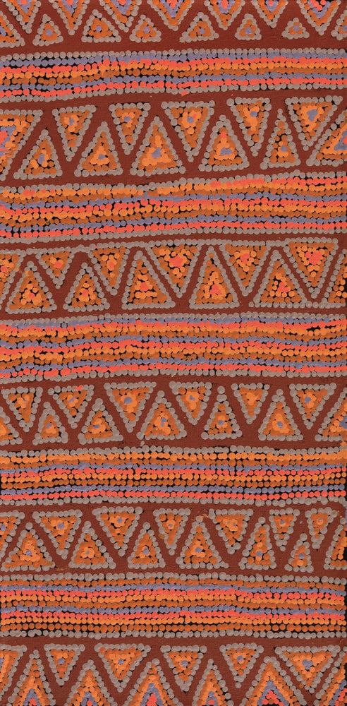 Aboriginal Artwork by Cecilia Napurrurla Wilson, Nguru Yurntumu-wana (Country around Yuendumu), 61x30cm