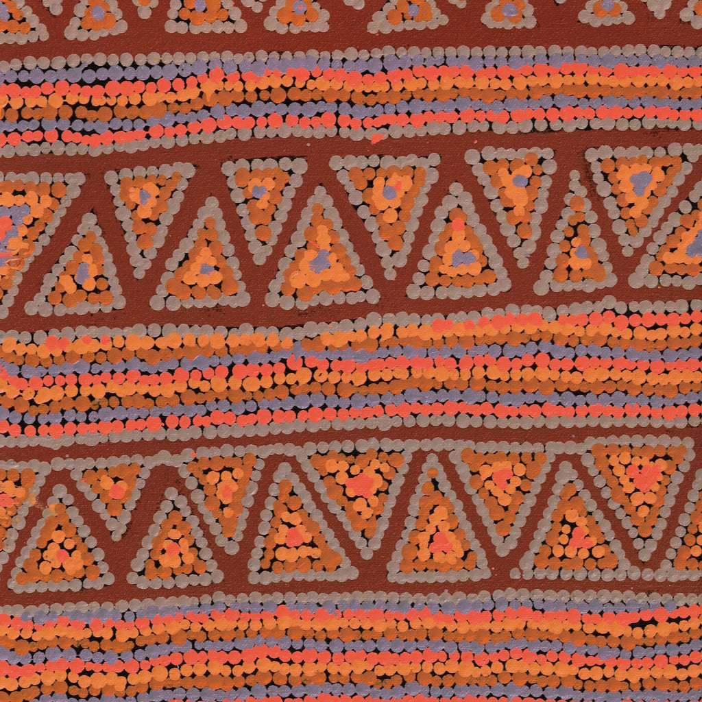Aboriginal Artwork by Cecilia Napurrurla Wilson, Nguru Yurntumu-wana (Country around Yuendumu), 61x30cm