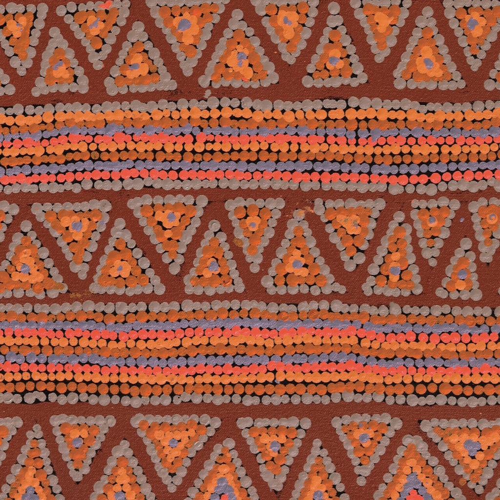 Aboriginal Artwork by Cecilia Napurrurla Wilson, Nguru Yurntumu-wana (Country around Yuendumu), 61x30cm