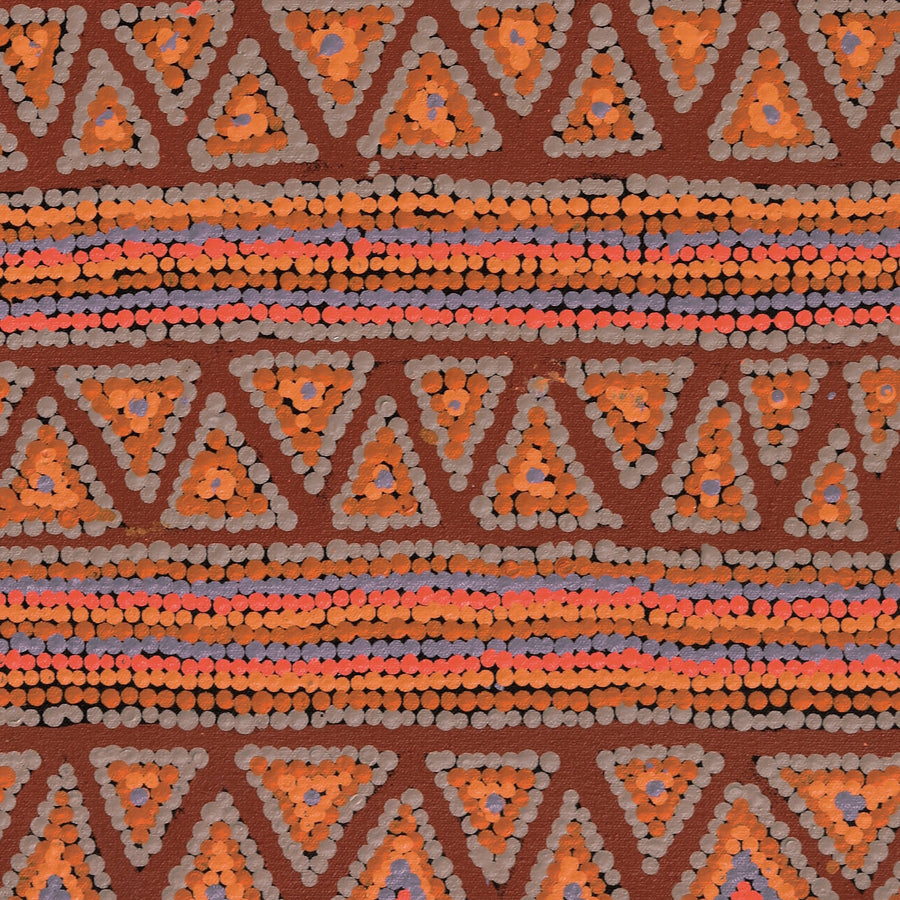 Aboriginal Artwork by Cecilia Napurrurla Wilson, Nguru Yurntumu-wana (Country around Yuendumu), 61x30cm