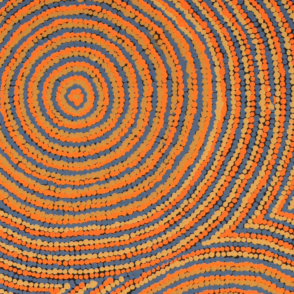 Aboriginal Art by Cecilia Napurrurla Wilson, Nguru Yurntumu-wana (Country around Yuendumu), 91x30cm - ART ARK®