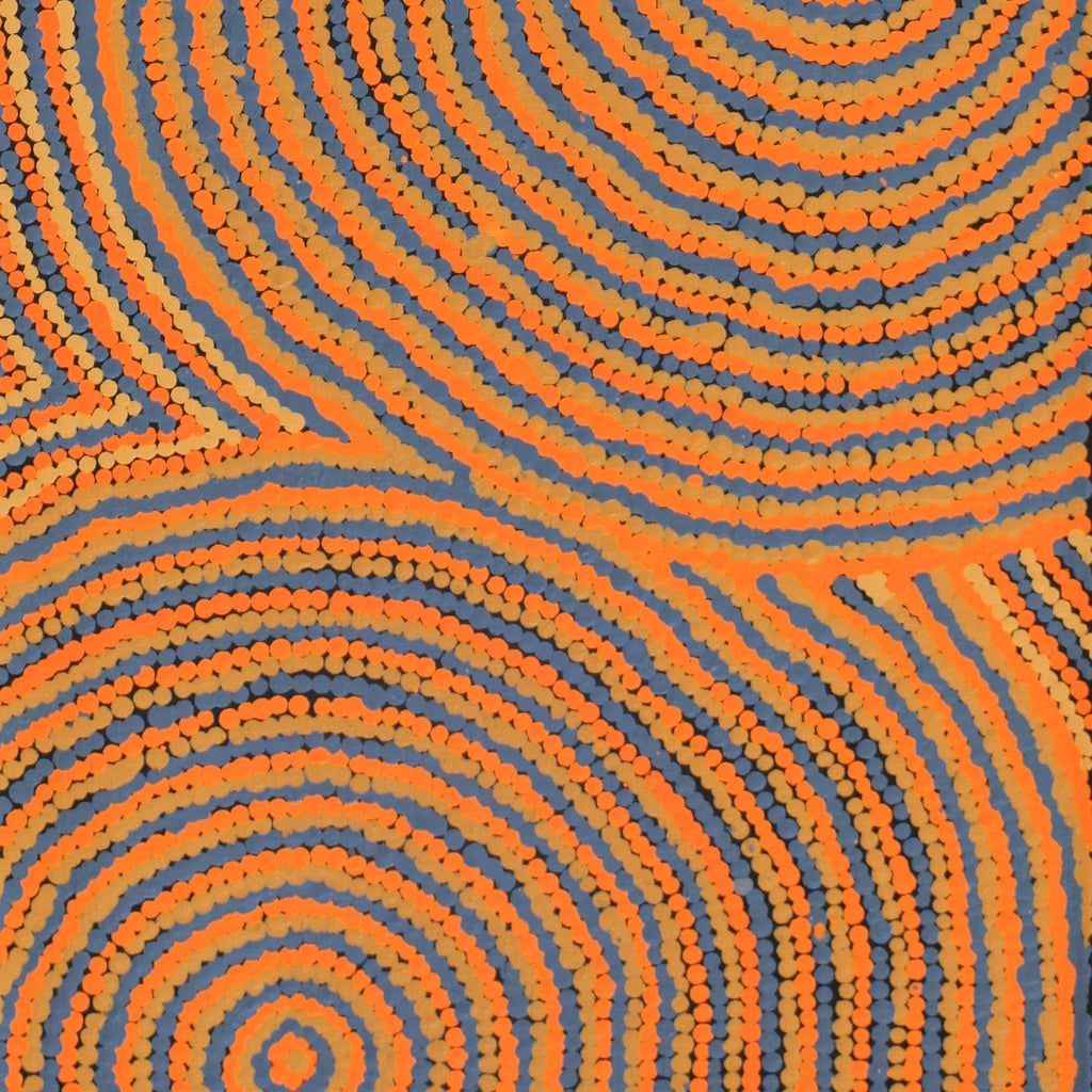 Aboriginal Artwork by Cecilia Napurrurla Wilson, Nguru Yurntumu-wana (Country around Yuendumu), 91x30cm