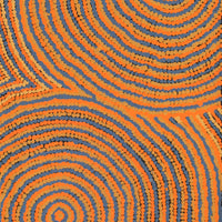 Aboriginal Art by Cecilia Napurrurla Wilson, Nguru Yurntumu-wana (Country around Yuendumu), 91x30cm - ART ARK®