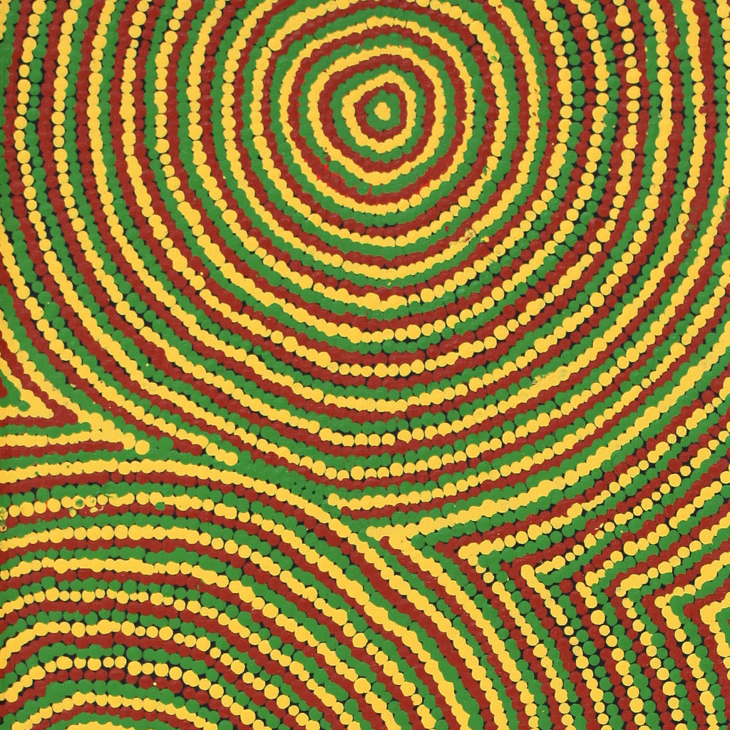 Aboriginal Artwork by Cecilia Napurrurla Wilson, Nguru Yurntumu-wana (Country around Yuendumu), 91x30cm