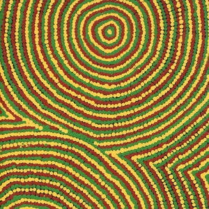 Aboriginal Artwork by Cecilia Napurrurla Wilson, Nguru Yurntumu-wana (Country around Yuendumu), 91x30cm - ART ARK®