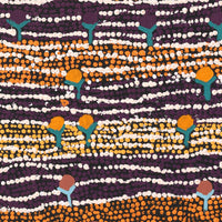 Aboriginal Artwork by Charlene Napanangka Marshall, Wanakiji Jukurrpa (Bush Tomato Dreaming), 61x46cm