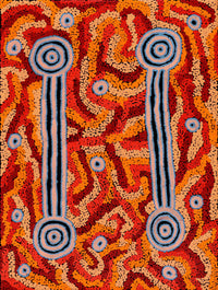 Aboriginal Artwork by Delena Napaljarri Turner, Pikilyi Jukurrpa (Vaughan Springs Dreaming), 61x46cm