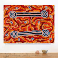 Aboriginal Artwork by Delena Napaljarri Turner, Pikilyi Jukurrpa (Vaughan Springs Dreaming), 61x46cm