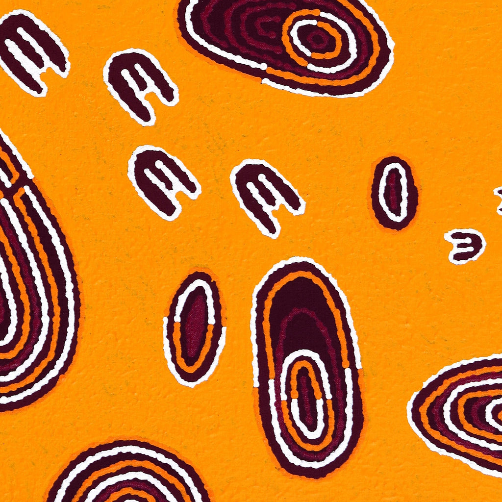 Aboriginal Artwork by Janelle Napurrurla Wilson, Janganpa Jukurrpa (Brush-tail Possum Dreaming) - Mawurrji, 91x61cm