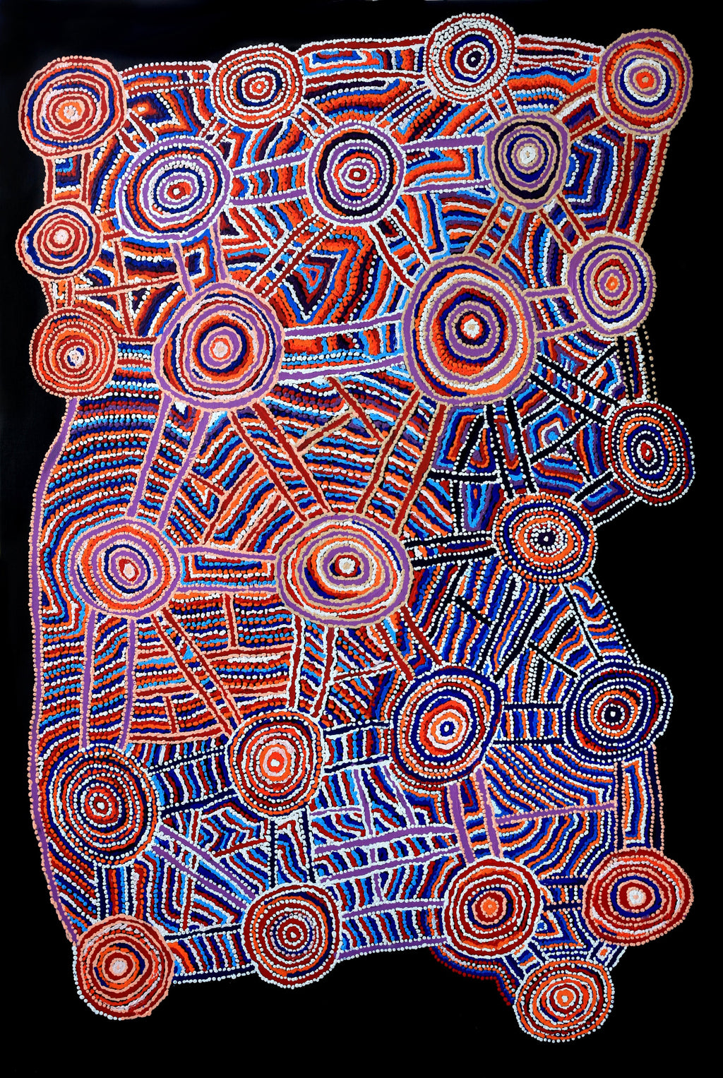 Aboriginal Artwork by Jeani Napangardi Lewis, Mina Mina Jukurrpa - Ngalyipi, 182x122cm