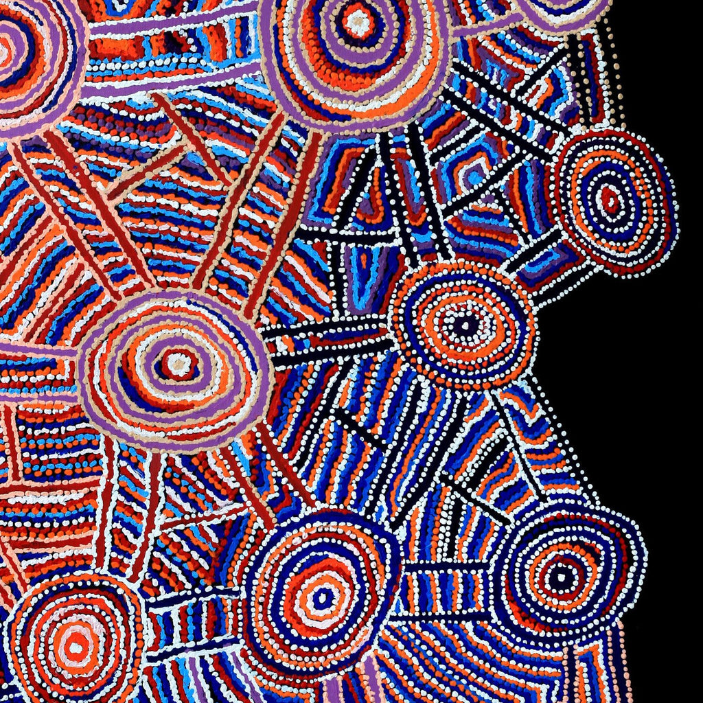Aboriginal Artwork by Jeani Napangardi Lewis, Mina Mina Jukurrpa - Ngalyipi, 182x122cm