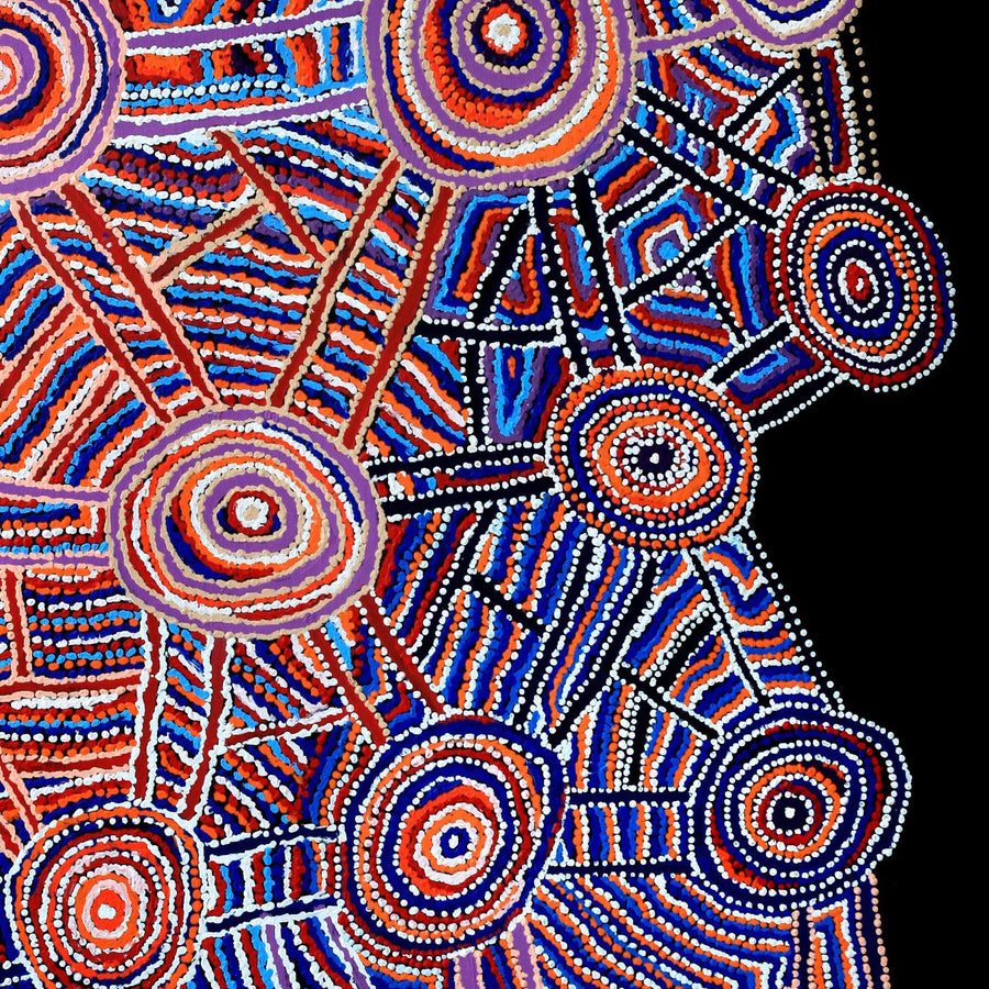 Aboriginal Artwork by Jeani Napangardi Lewis, Mina Mina Jukurrpa - Ngalyipi, 182x122cm