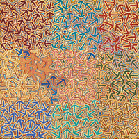 Aboriginal Artwork by Jeffrey Jangala Gallagher, Yankirri Jukurrpa (Emu Dreaming) - Ngarlikurlangu, 122x122cm