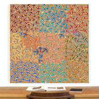Aboriginal Artwork by Jeffrey Jangala Gallagher, Yankirri Jukurrpa (Emu Dreaming) - Ngarlikurlangu, 122x122cm