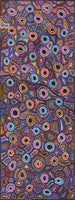 Aboriginal Art by Joy Nangala Brown, Nguru Lappi Lappi-wana (Landscape around Lappi Lappi / Lake Mackay), 122x46cm - ART ARK®