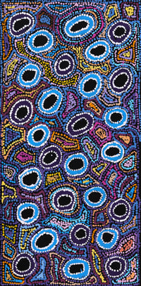 Aboriginal Artwork by Joy Nangala Brown, Yumari Jukurrpa, 61x30cm