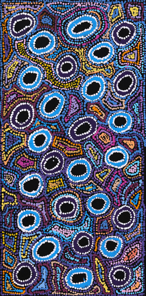 Aboriginal Artwork by Joy Nangala Brown, Yumari Jukurrpa, 61x30cm