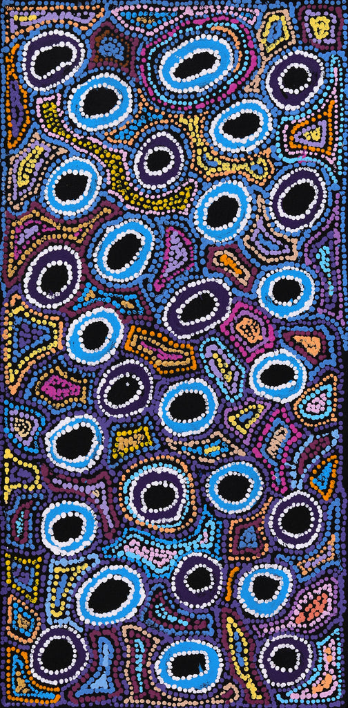 Aboriginal Artwork by Joy Nangala Brown, Yumari Jukurrpa, 61x30cm