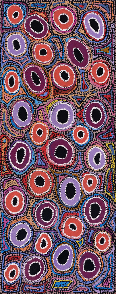 Aboriginal Artwork by Joy Nangala Brown, Yumari Jukurrpa, 76x30cm