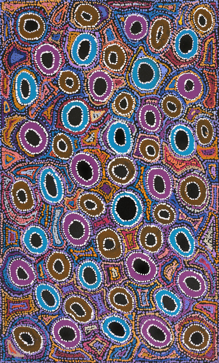 Aboriginal Art by Joy Nangala Brown, Yumari Jukurrpa, 76x46cm - ART ARK®