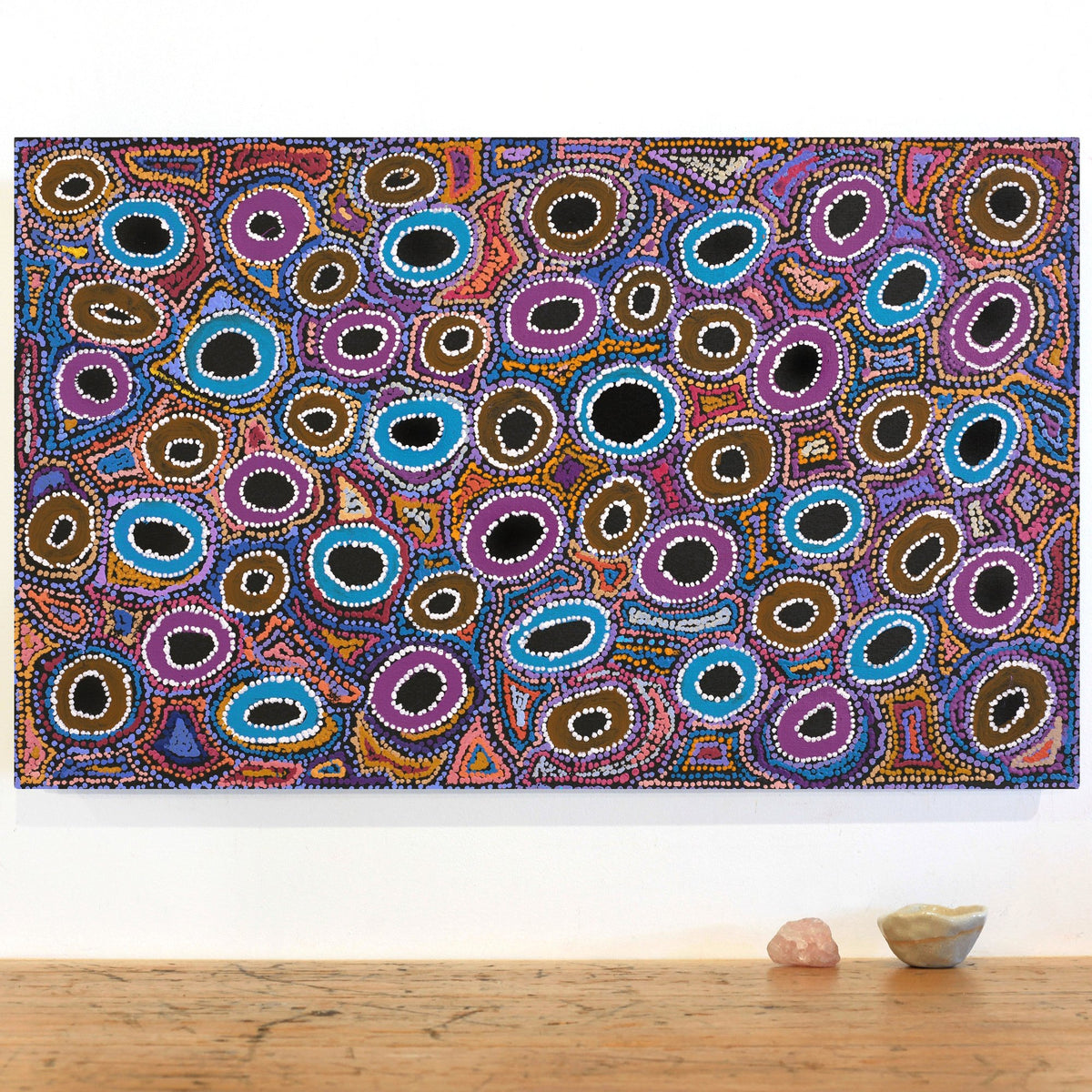 Aboriginal Art by Joy Nangala Brown, Yumari Jukurrpa, 76x46cm - ART ARK®