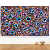 Aboriginal Art by Joy Nangala Brown, Yumari Jukurrpa, 76x46cm - ART ARK®