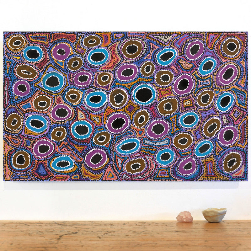 Aboriginal Artwork by Joy Nangala Brown, Yumari Jukurrpa, 76x46cm