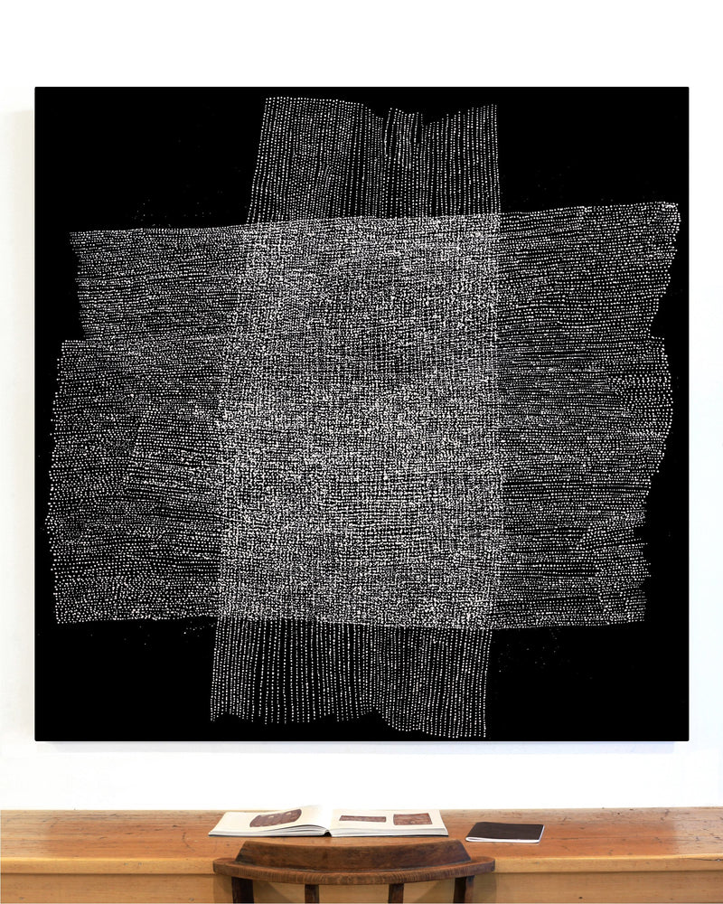 Aboriginal Artwork by Julie Nangala Robertson, Mina Mina Jukurrpa, 152x152cm