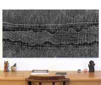 Aboriginal Artwork by Julie Nangala Robertson, Ngapa Jukurrpa (Water Dreaming) - Pirlinyarnu, 152x76cm
