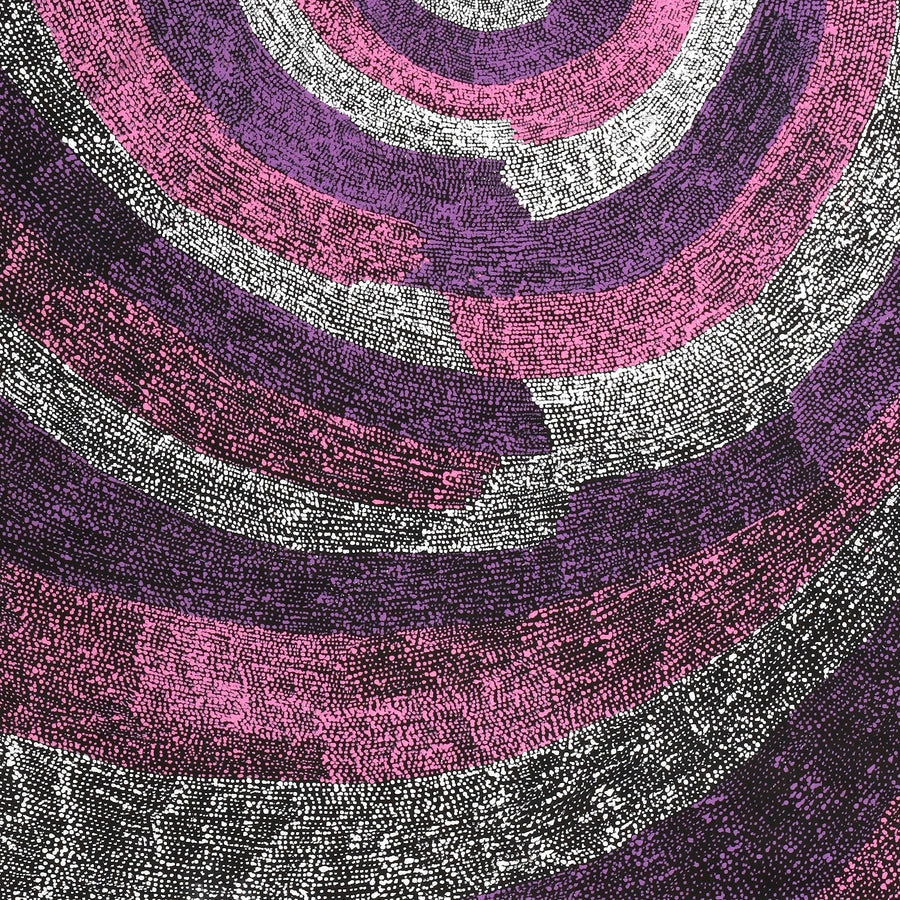 Aboriginal Artwork by Julie Nangala Robertson, Ngapa Jukurrpa (Water Dreaming) - Pirlinyarnu, 182x122cm