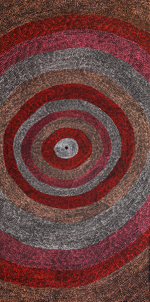 Aboriginal Artwork by Julie Nangala Robertson, Mina Mina Jukurrpa (Mina Mina Dreaming), 182x91cm