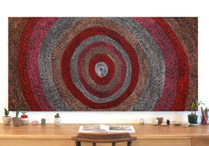 Aboriginal Art by Julie Nangala Robertson, Mina Mina Jukurrpa (Mina Mina Dreaming), 182x91cm - ART ARK®