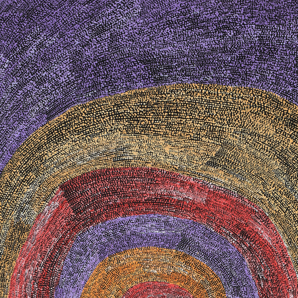 Aboriginal Art by Julie Nangala Robertson, Ngapa Jukurrpa (Water Dreaming) - Puyurru, 183x122cm - ART ARK®
