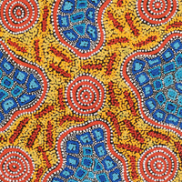Aboriginal Artwork by Kirsty-Anne Napanangka Martin, Mina Mina Jukurrpa - Ngalyipi, 91x46cm
