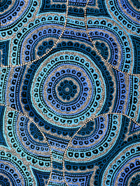 Aboriginal Artwork by Kirsty-Anne Napanangka Martin, Ngalyipi Jukurrpa (Snakevine Dreaming) - Mina Mina, 61x46cm