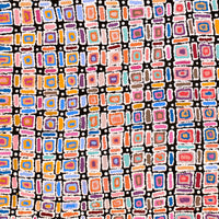 Aboriginal Artwork by Lynette Nangala Singleton, Ngapa Jukurrpa - Puyurru, 107x107cm