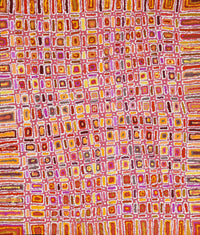Aboriginal Artwork by Lynette Nangala Singleton, Ngapa Jukurrpa - Puyurru, 107x91cm