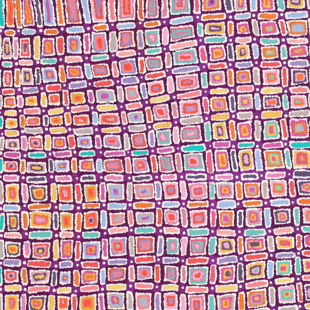 Aboriginal Artwork by Lynette Nangala Singleton, Ngapa Jukurrpa - Puyurru, 107x91cm