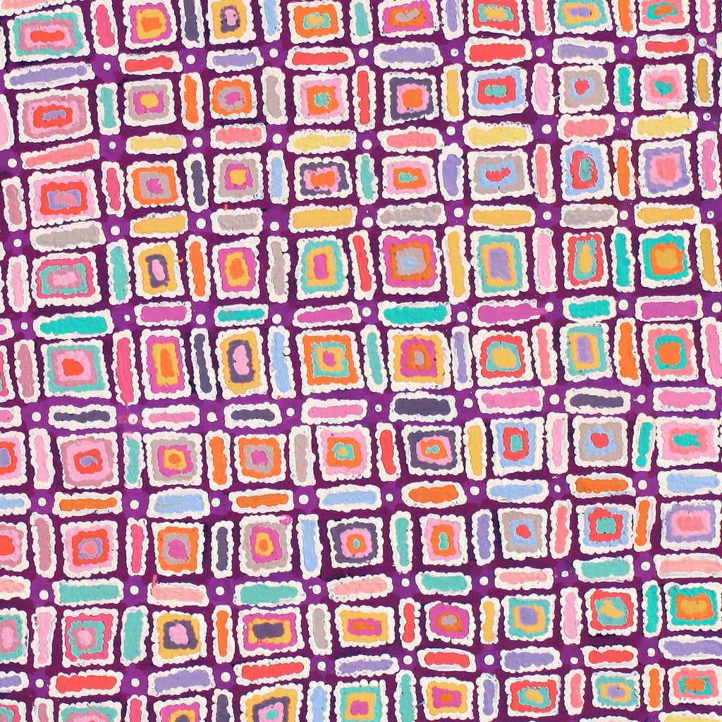 Aboriginal Artwork by Lynette Nangala Singleton, Ngapa Jukurrpa - Puyurru, 107x91cm