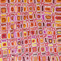Aboriginal Artwork by Lynette Nangala Singleton, Ngapa Jukurrpa - Puyurru, 107x91cm