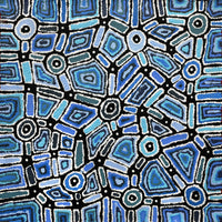 Aboriginal Artwork by Lynette Nangala Singleton, Ngapa Jukurrpa - Puyurru, 61x61cm